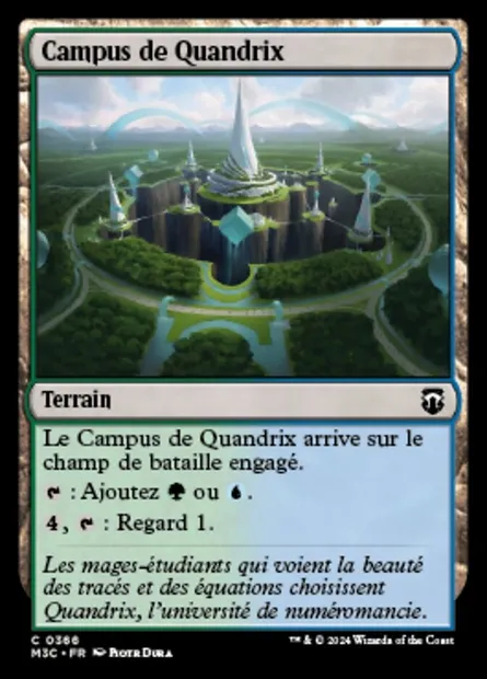 Campus de Quandrix, carte Magic M3C 366 — extension Modern Horizons 3 Commander