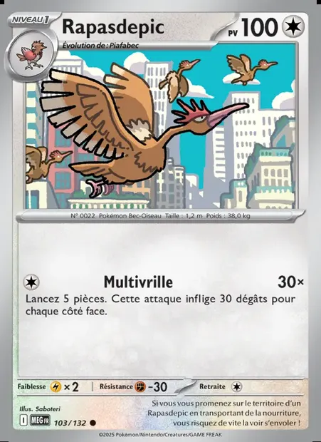 Rapasdepic, carte Pokémon MEG 103 — extension Méga-Évolution