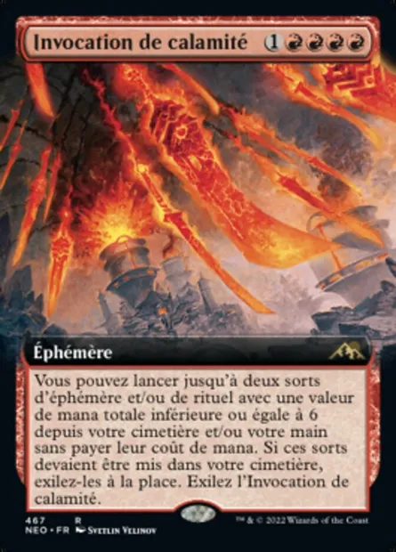Invocation de calamité, carte Magic NEO 467 — extension Kamigawa: La Dynastie Néon