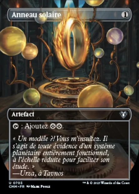 Anneau solaire, carte Magic CMM 703 — extension Commander Masters