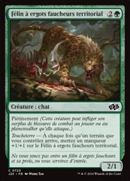 Félin à ergots faucheurs territorial, carte Magic J25 723 — extension Foundations Jumpstart