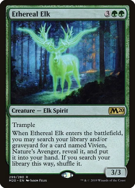 Ethereal Elk, Magic card M20 299 — Core Set 2020 set