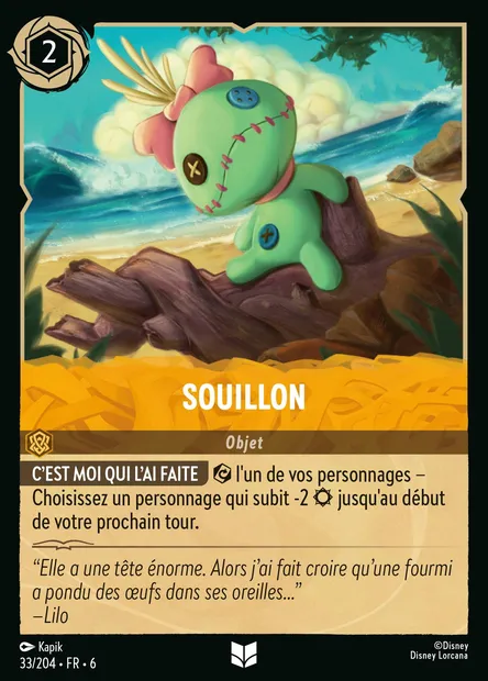 Souillon, carte Disney Lorcana CH6-033 — extension La Mer Azurite