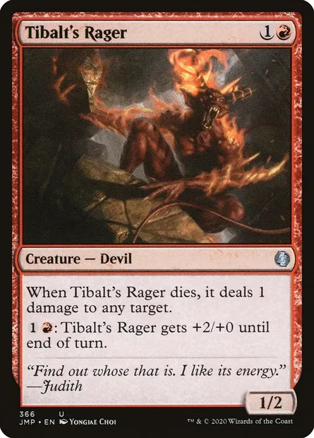 Tibalt's Rager, Magic card JMP 366 — Jumpstart set