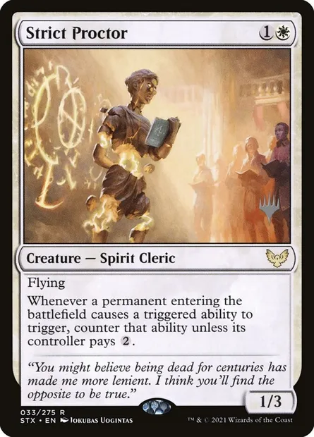 Strict Proctor, Magic card PSTX 33p — Strixhaven: School of Mages Promos set