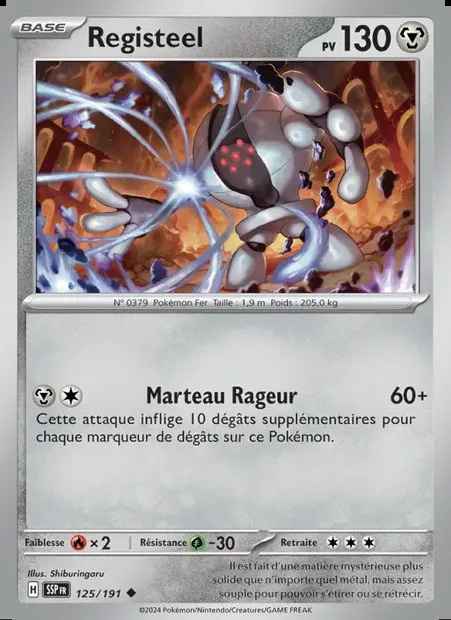 Registeel, carte Pokémon SSP 125 — extension Étincelles Déferlantes