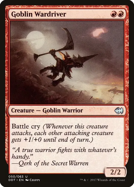 Goblin Wardriver, Magic card DDT 50 — Duel Decks: Merfolk vs. Goblins set