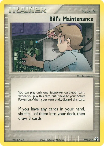 Bill's Maintenance, Pokémon card RG 87 — FireRed & LeafGreen set