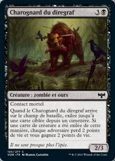 Charognard du diregraf, carte Magic VOW 105 — extension Innistrad : noce écarlate