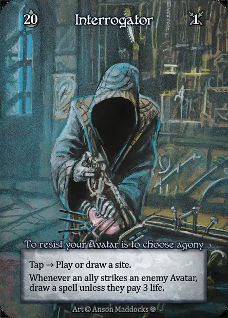 Interrogator, Sorcery card GOT 007 — Gothic set