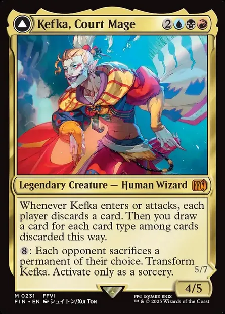 Kefka, Court Mage // Kefka, Ruler of Ruin, Magic card FIN 231 — Final Fantasy set