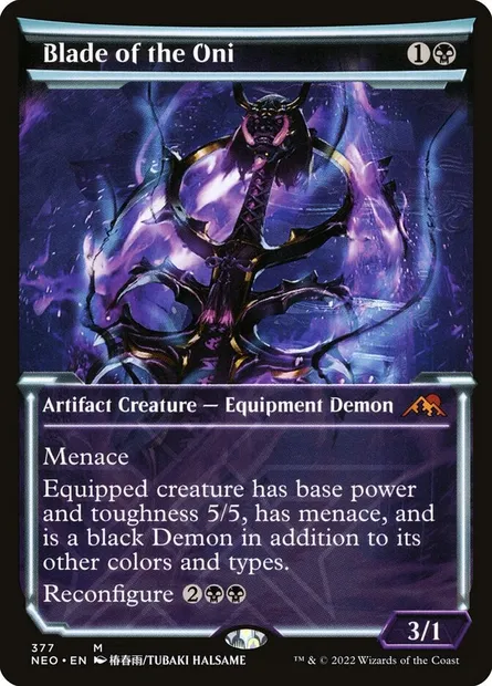 Blade of the Oni, Magic card NEO 377 — Kamigawa: Neon Dynasty set