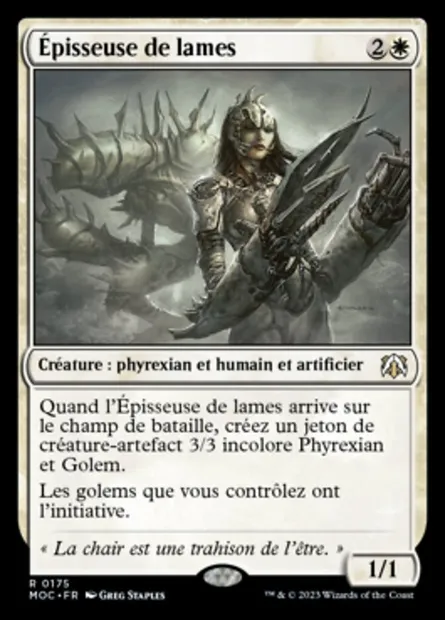 Épisseuse de lames, carte Magic MOC 175 — extension March of the Machine Commander