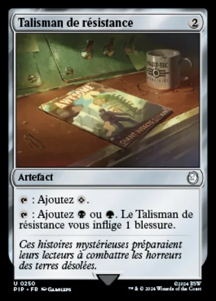 Talisman de résistance, carte Magic PIP 250 — extension Fallout