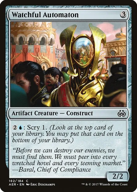 Watchful Automaton, Magic card AER 182 — Aether Revolt set