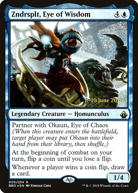 Zndrsplt, Eye of Wisdom, Magic card PBBD 5s — Battlebond Promos set