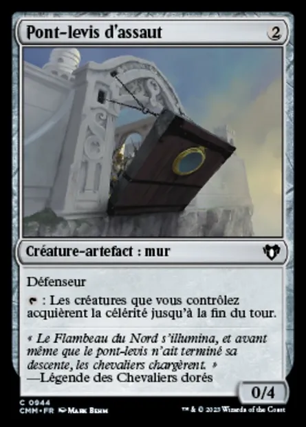 Pont-levis d'assaut, carte Magic CMM 944 — extension Commander Masters