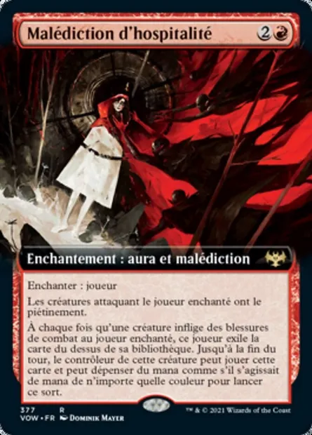 Malédiction d'hospitalité, carte Magic VOW 377 — extension Innistrad : noce écarlate