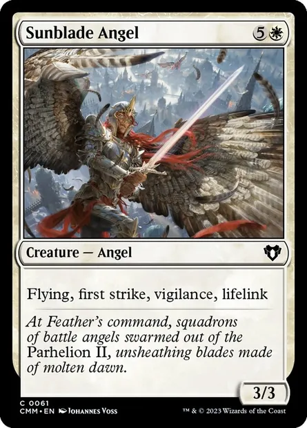 Sunblade Angel, Magic card CMM 61 — Commander Masters set