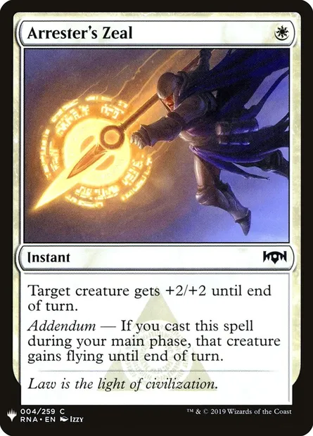 Zèle du courtier, carte Magic PLST RNA-4 — extension The List