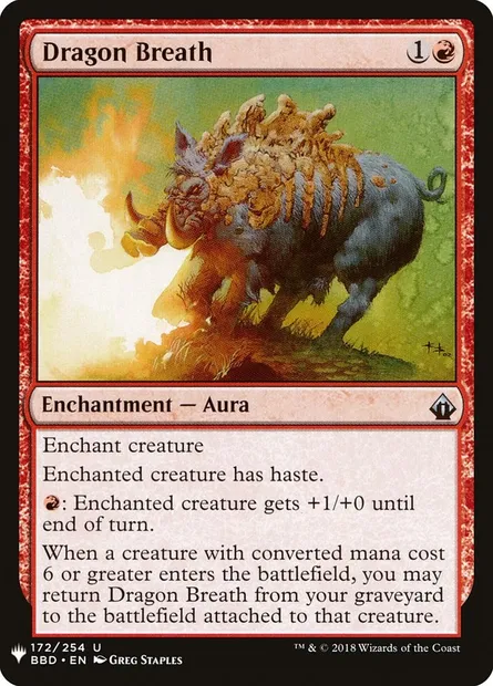 Dragon Breath, Magic card PLST BBD-172 — The List set