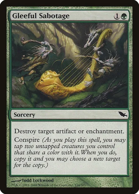 Gleeful Sabotage, Magic card SHM 116 — Shadowmoor set
