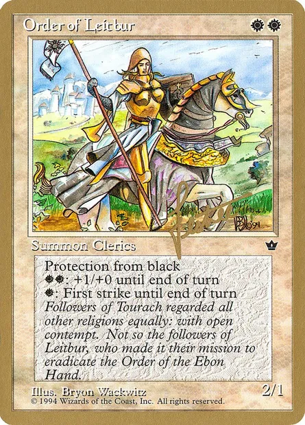 Order of Leitbur, carte Magic PTC bl16a — extension Pro Tour Collector Set