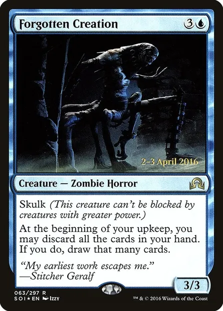 Création oubliée, carte Magic PSOI 63s — extension Shadows over Innistrad Promos