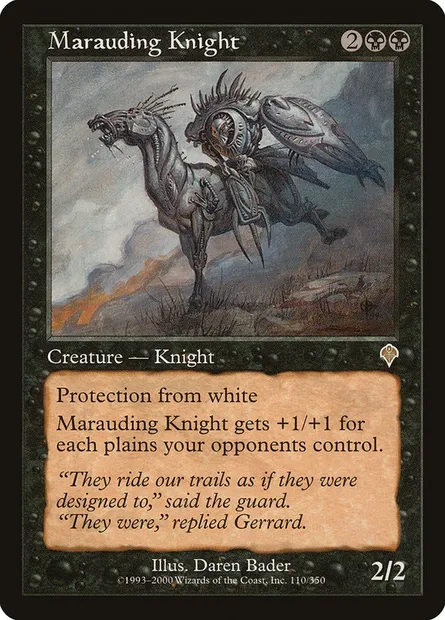 Marauding Knight, Magic card INV 110 — Invasion set