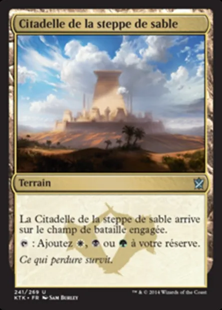 Citadelle de la steppe de sable, carte Magic KTK 241 — extension Les Khans de Tarkir