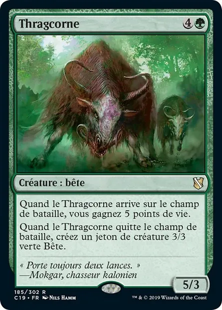 Thragcorne, carte Magic C19 185 — extension Commander 2019