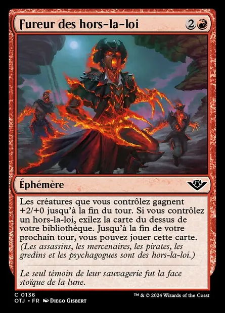 Fureur des hors-la-loi, carte Magic OTJ 136 — extension Outlaws of Thunder Junction