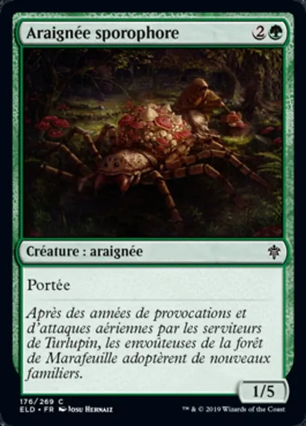 Araignée sporophore, carte Magic ELD 176 — extension Throne of Eldraine