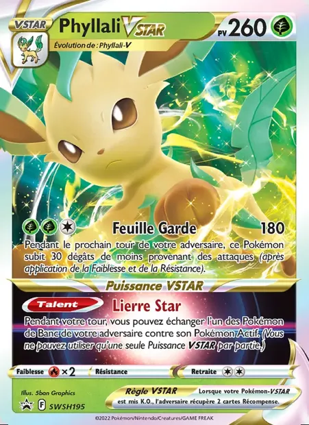 Phyllali VSTAR, carte Pokémon SWSH 195 — extension Promo SWSH