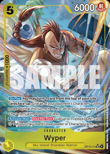 Wyper, One Piece card OP15-114 — ADVENTURE ON KAMI’S ISLAND set
