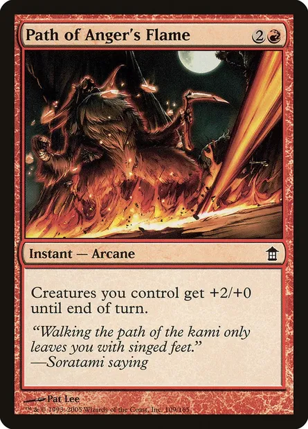 Chemin des flammes de la colère, carte Magic SOK 109 — extension Libérateurs de Kamigawa