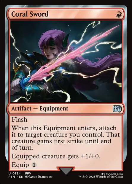 Coral Sword, Magic card FIN 134 — Final Fantasy set