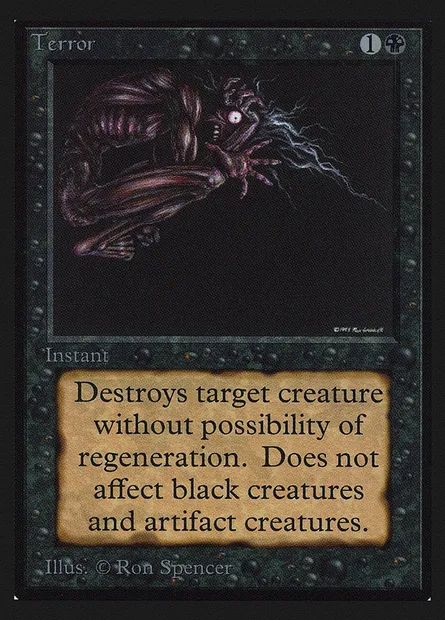 Terreur, carte Magic CED 131 — extension Collectors' Edition