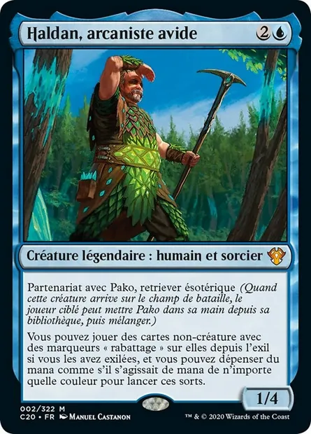 Haldan, arcaniste avide, carte Magic C20 2 — extension Commander 2020