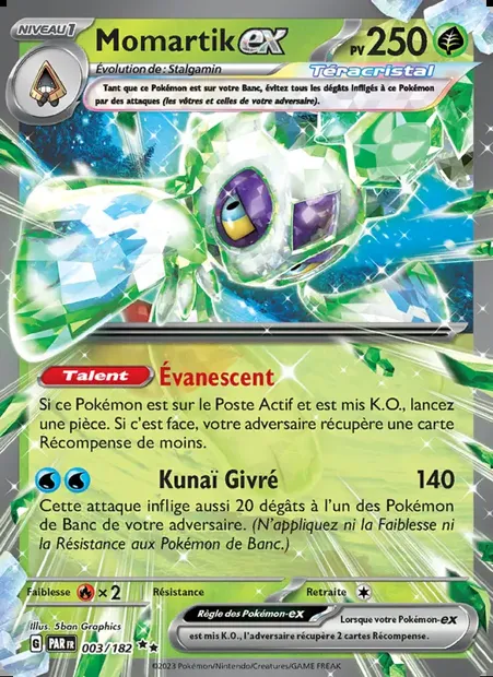 Momartik-ex, carte Pokémon PAR 003 — extension Faille Paradoxe