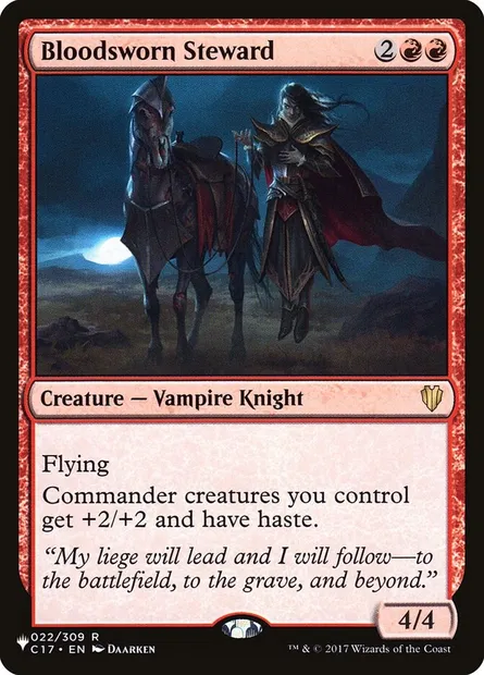 Bloodsworn Steward, Magic card PLST C17-22 — The List set