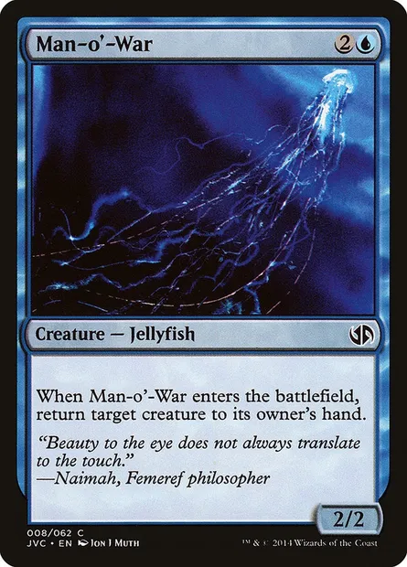Man-o'-War, Magic card JVC 8 — Duel Decks Anthology: Jace vs. Chandra set