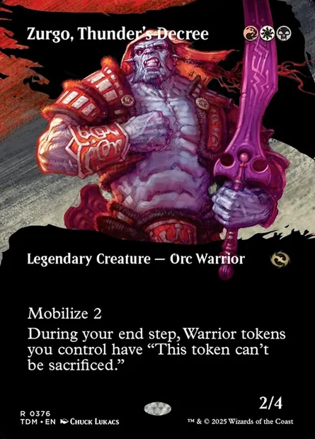 Zurgo, Thunder's Decree, Magic card TDM 376 — Tarkir: Dragonstorm set
