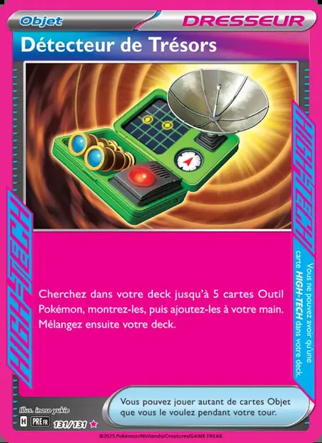 Détecteur de Trésors, carte Pokémon PRE 131 — extension Évolutions Prismatiques