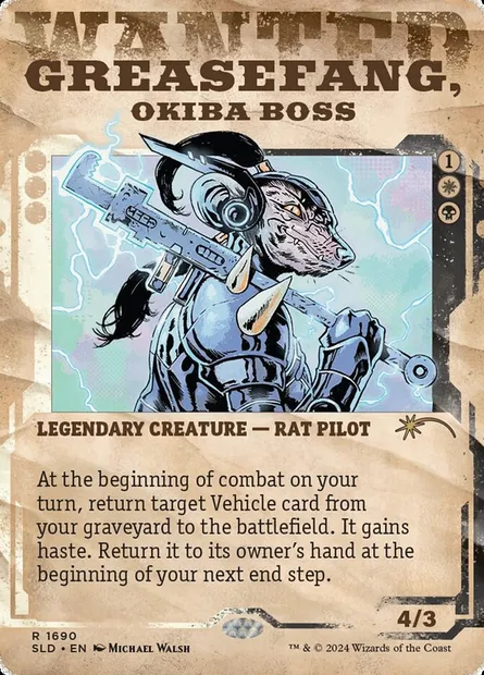Greasefang, Okiba Boss, Magic card SLD 1690 — Secret Lair Drop set