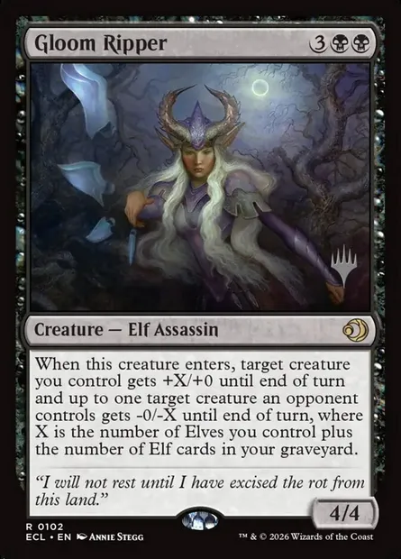 Gloom Ripper, Magic card PECL 102p — Lorwyn Eclipsed Promos set