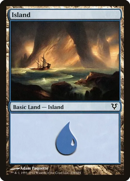 Island, Magic card AVR 234 — Avacyn Restored set