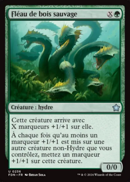 Fléau de bois sauvage, carte Magic FDN 236 — extension Foundations