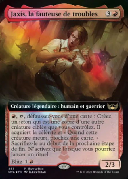 Jaxis, la fauteuse de troubles, carte Magic SNC 461 — extension Les rues de la Nouvelle-Capenna