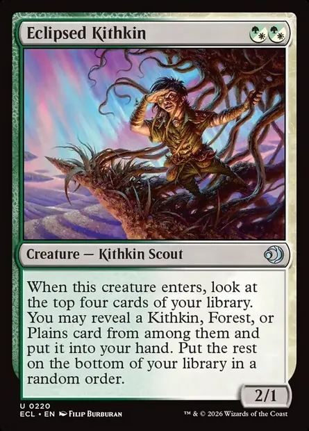 Eclipsed Kithkin, Magic card ECL 220 — Lorwyn Eclipsed set